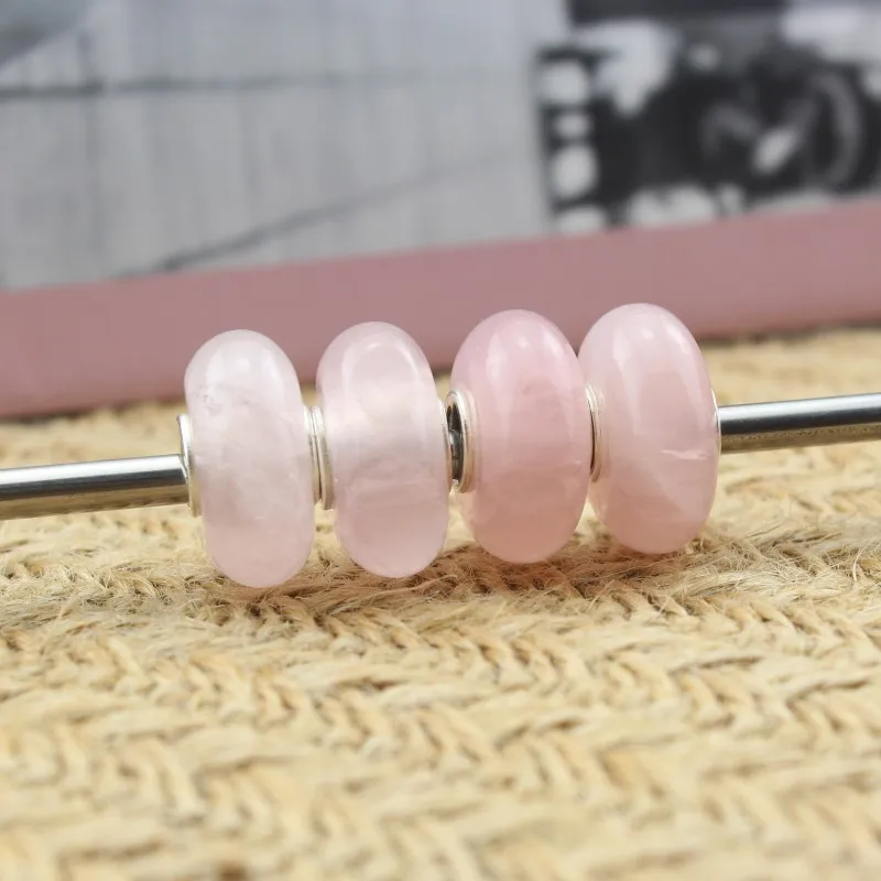 DIY ювелирные изделия из стерлингового серебра 925 пробы розовый ограненный