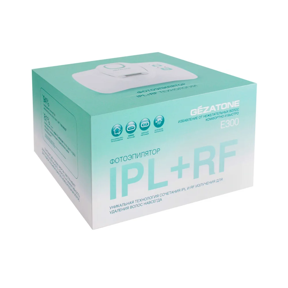 Фотоэпилятор Gezatone IPL E300 для удаления нежелательных волос в домашних условиях с