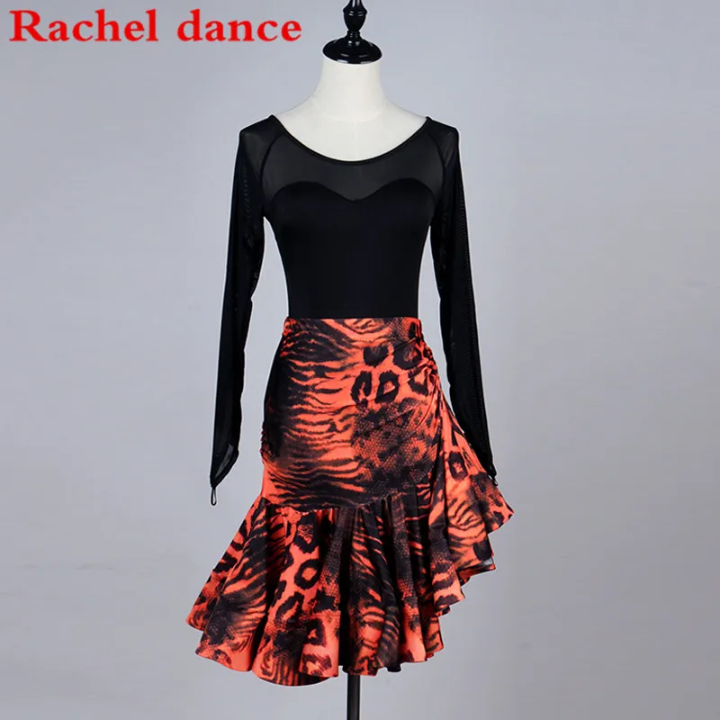 

Long Sleeves Latin Dance Dress Fringe Ballroom Dancing Dresses Latin Dance Costume Dance Latin Dresses Tango Samba Skirts