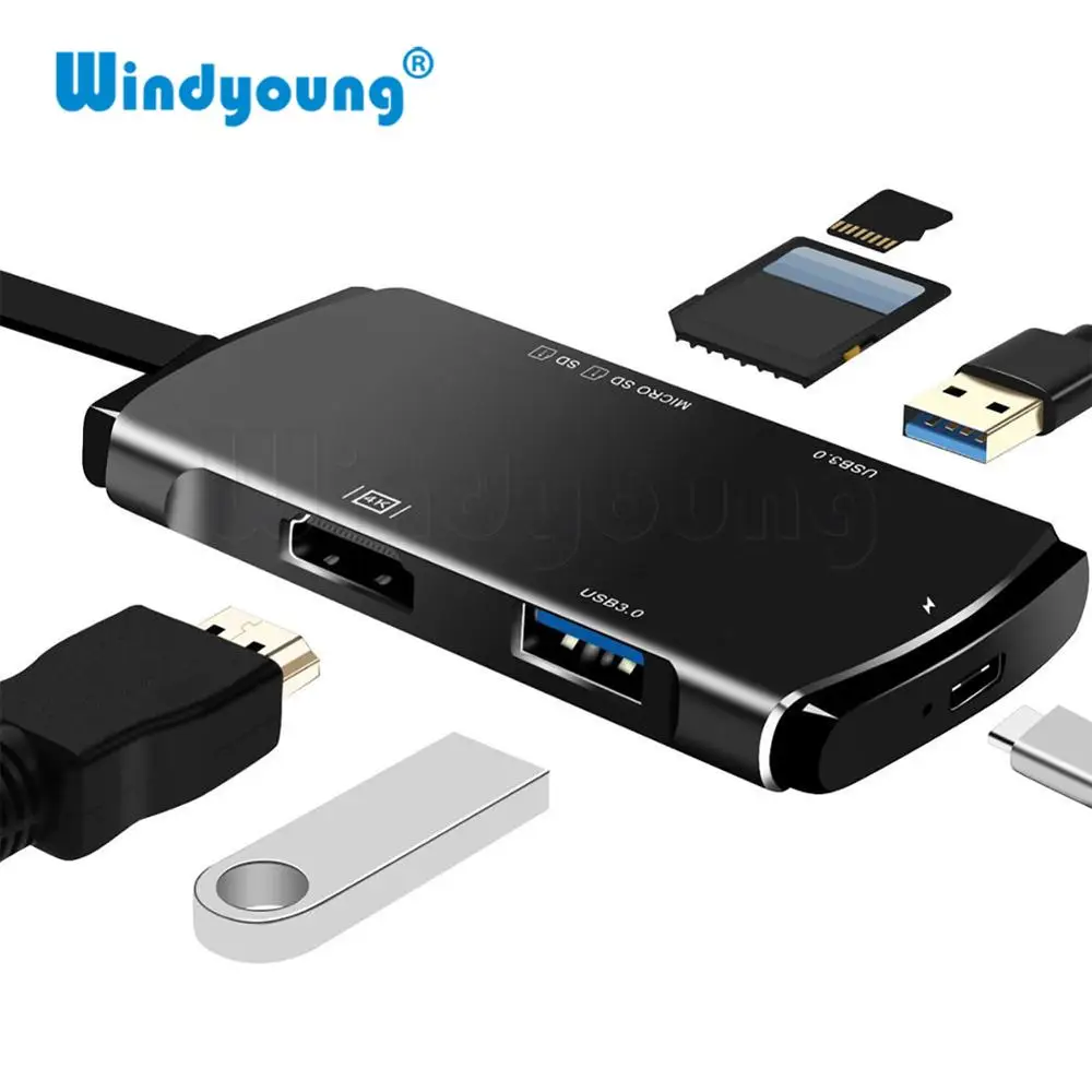 USB C Hub to HDMI USB 3,0 кардридер адаптер Поддержка Dex Mode для Samsung S8 S9 S10 с PD для Macbook Pro/Air 2018 Тип C Hub от AliExpress RU&CIS NEW