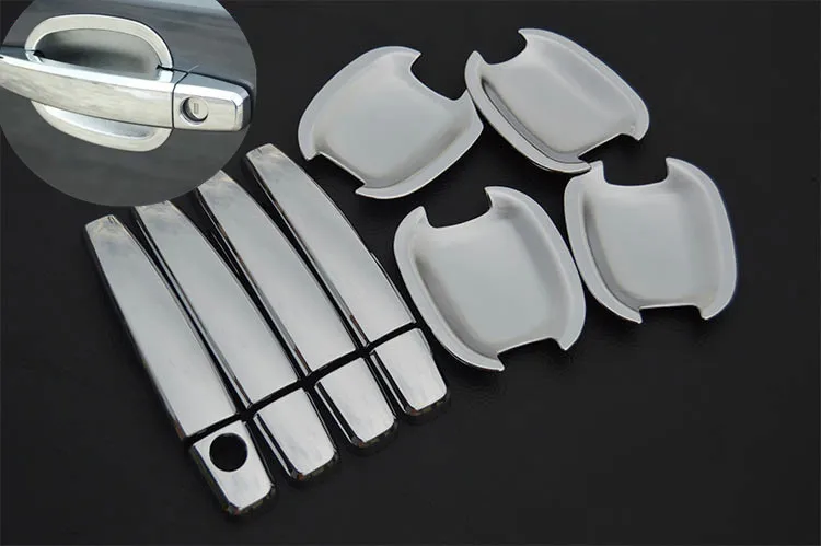 

FUNDUOO For Chevrolet Cruze 2008-2013 Captiva 2006-2016 Camaro 2010-2011 Spark 2009-2011 New Chrome Door Handle Cover + Car Bowl