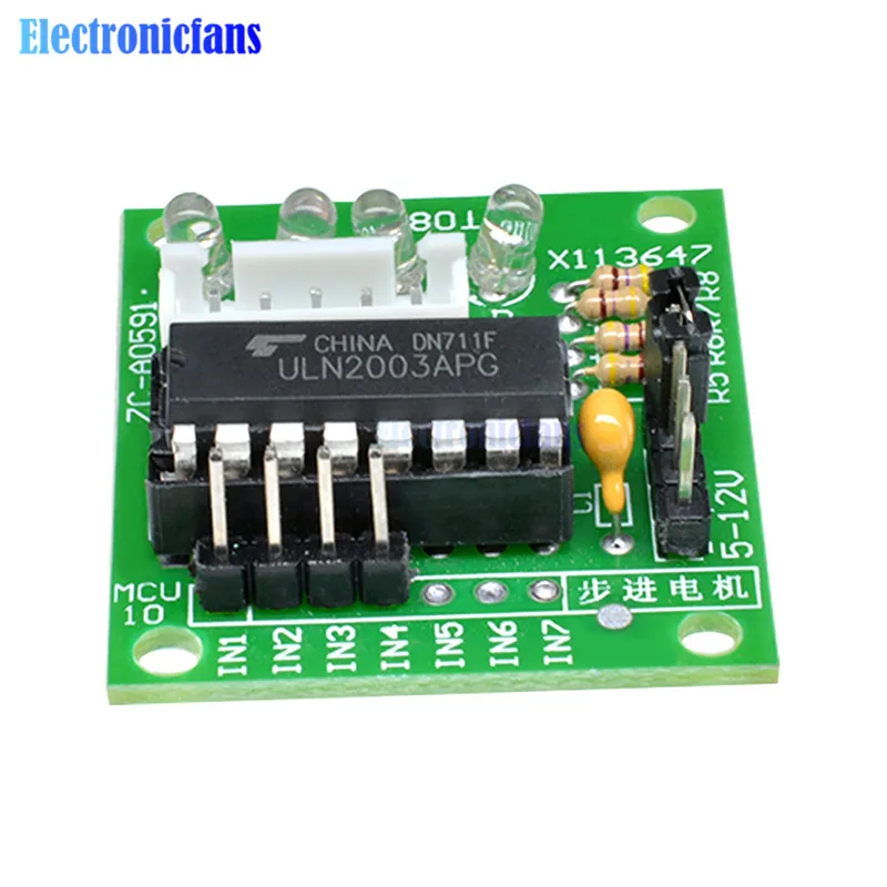 10 шт./лот ULN2003 ULN2003AN шаговый двигатель драйвер плата модуль для Arduino 28BYJ 48 5В 12В|module