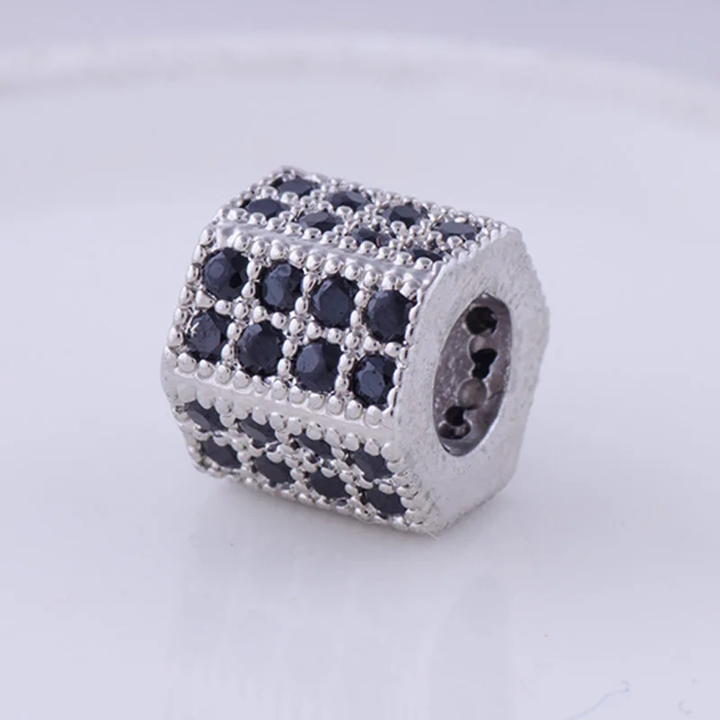 5 шт. черный микро проложить циркониевые хрустальные бусины бисерные винтажные