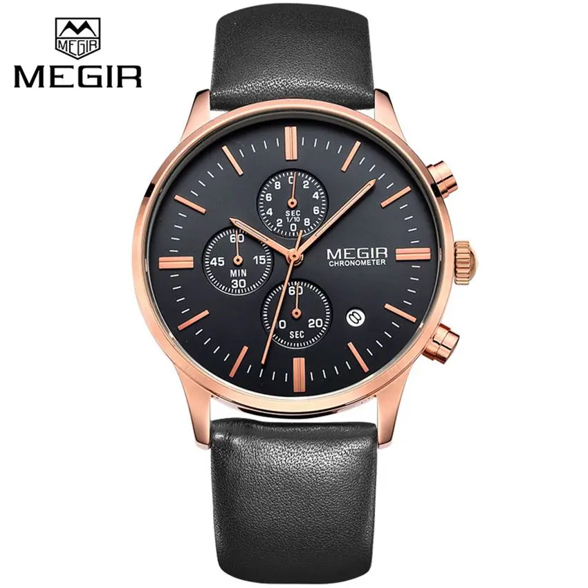 Часы Megir мужские наручные роскошные брендовые модные повседневные спортивные
