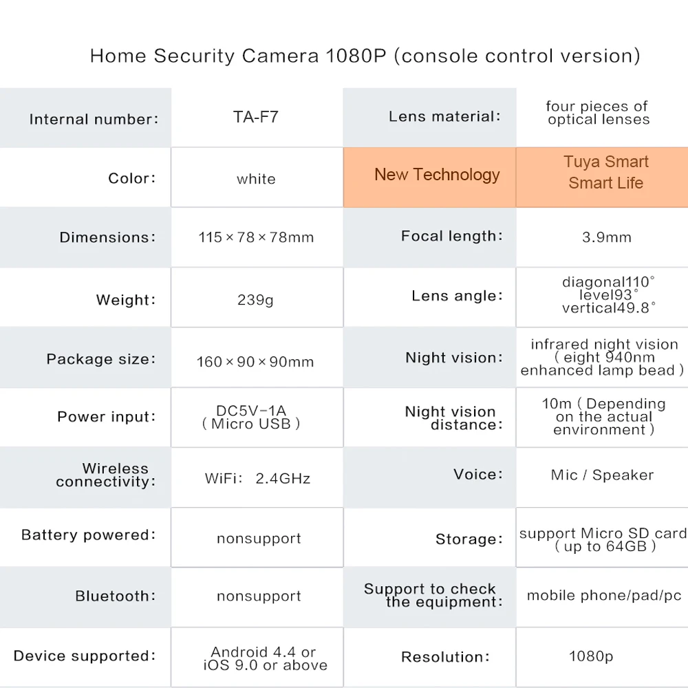 SMARSECUR WiFi камера безопасности 1080P Домашняя безопасность HD CCTV камера Tuya Smart life автоматическое отслеживание