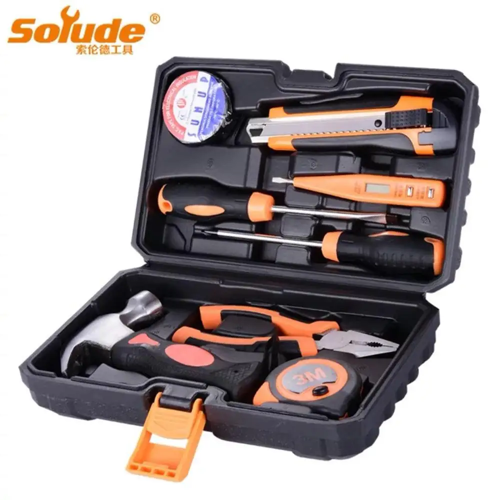 Household Solude 8 шт. дома Аппаратные средства ремонт электрика для дома Электрический набор инструментов многофункциональный ремонт столярные Комбинации ручной набор инструментов - Цвет: Household