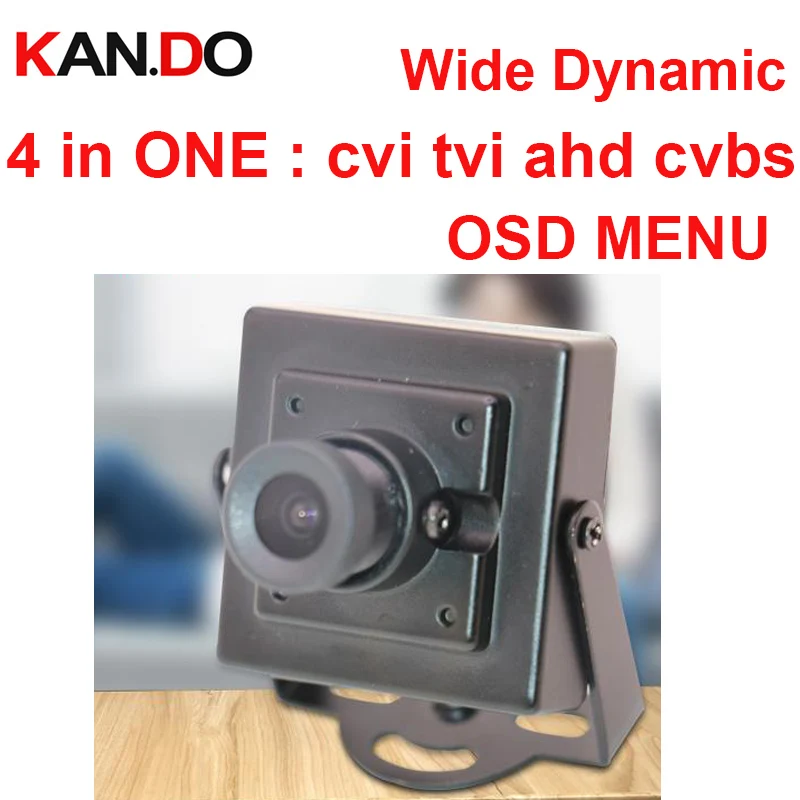 Широкий динамический 1.0mp 4in одна AHD CVI TVI CVBS камера мини ahd OSD меню cvi tvi cctv монитор