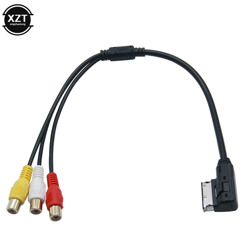 Car Accessory AMI AUX Cable Adapter for VW and Audi with RCA Inputs for A3, A4, A6, A7, A8, Q5, Q7, and R8 AMI MMI – 1 Piece image 2