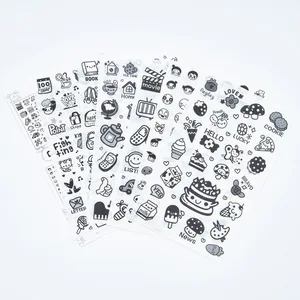 6 шт., прозрачные наклейки-органайзеры для дневника