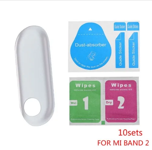 10 шт. Защитная пленка для экрана для Xiao mi Band 4 mi band3, умный Браслет, полное покрытие, защитные пленки, не закаленное стекло - Цвет: 10sets for Miband 2