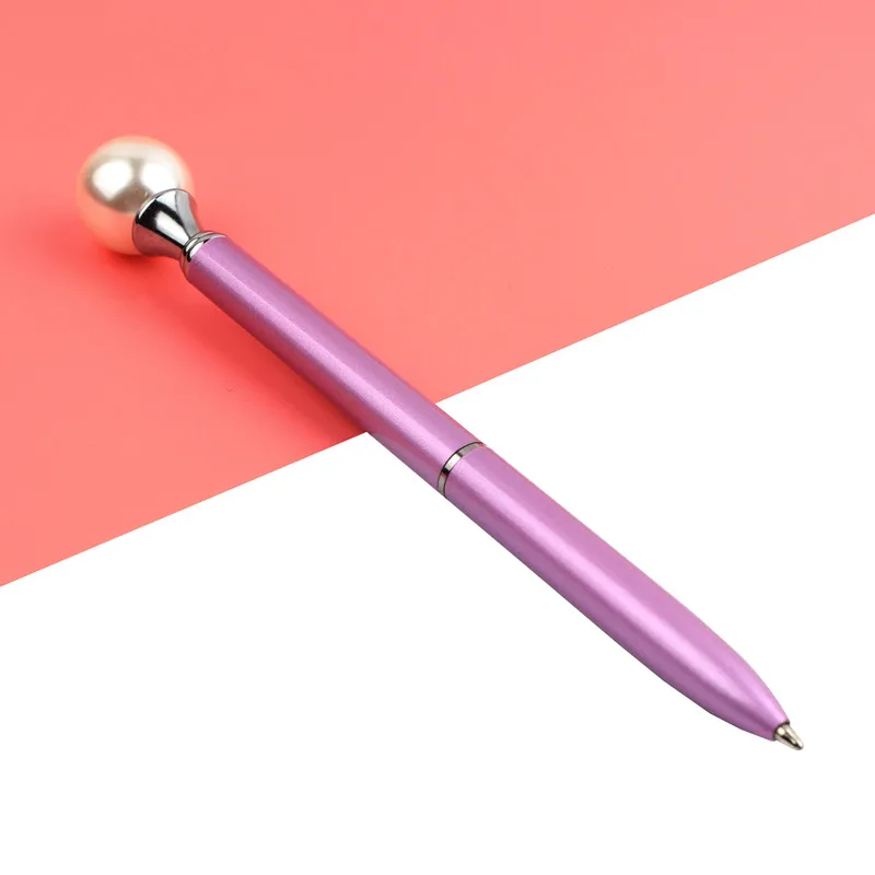 1 шт. красочный Жемчуг металлическая шариковая ручка 15 цветов Kawaii queen's crutch Шариковая ручка для школьных принадлежностей boligrafos синий и черный Заправка