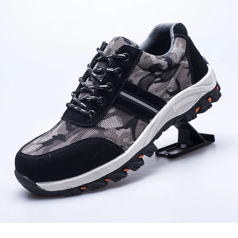 Camouflage Steel Toe Men Camping Sneakers Size 46 Hiking Shoes 2018 New Arrival Sports Couples Zapatillas Mujer Deportiva | Спорт и