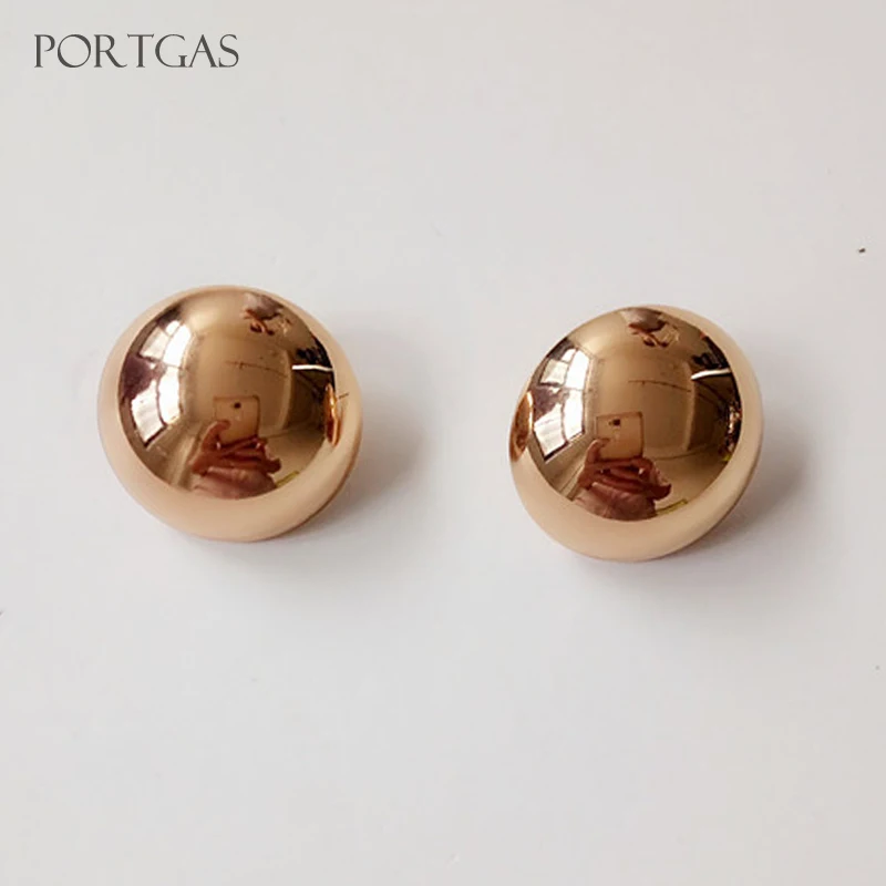 Подиумные серьги гвоздики с зеркальным шаром полуювелирные украшения|ball stud