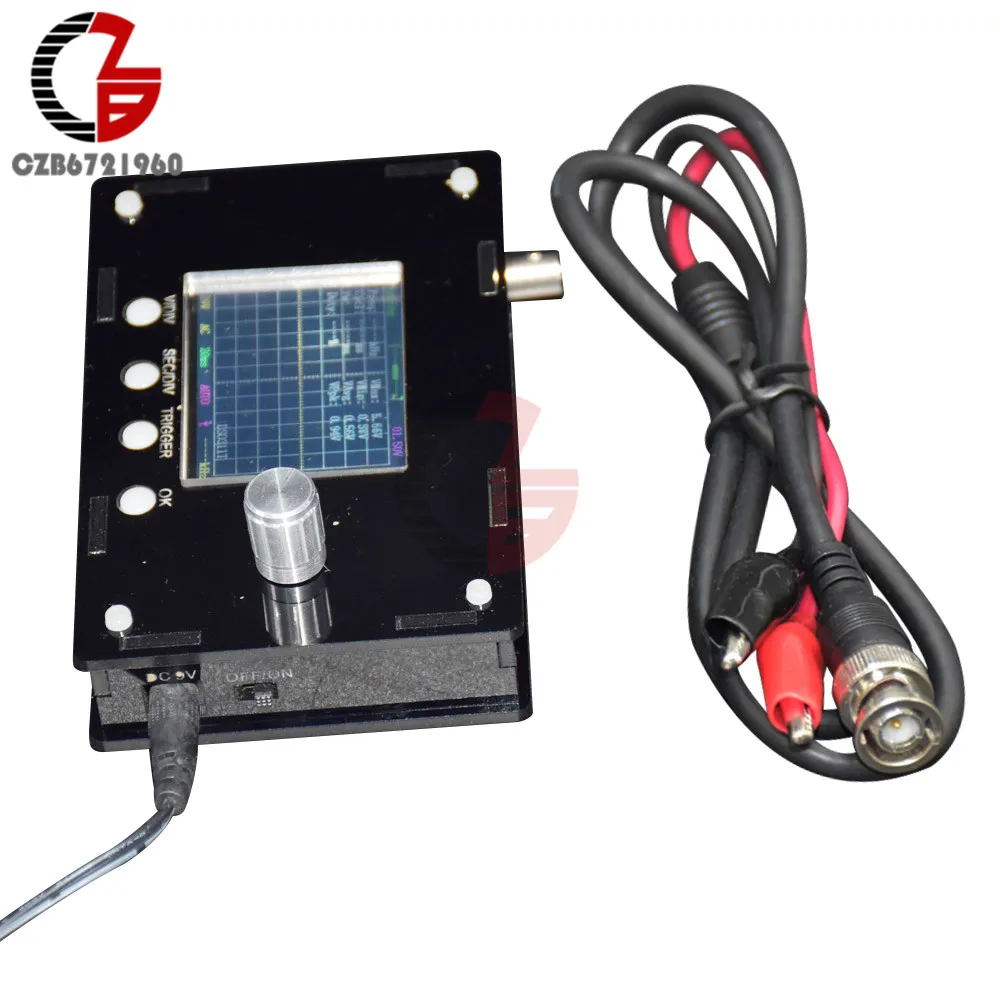 

DC 9V DSO328 Handheld Oscilloscope Tester 1MSPS Mini Digital 2.4 "TFT LCD Atmega328p STM32 12-Bit Probe BNC Exceed DSO138 DSO311