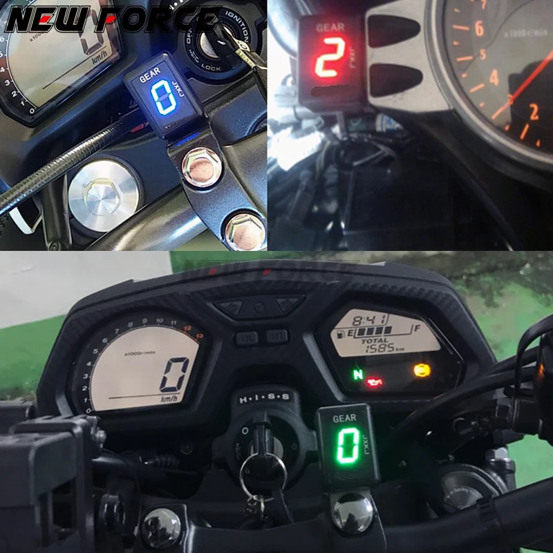 Мотоцикл 1-6 уровень шестерни индикатор цифровой измеритель для Kawasaki Brute Force 750 Mule