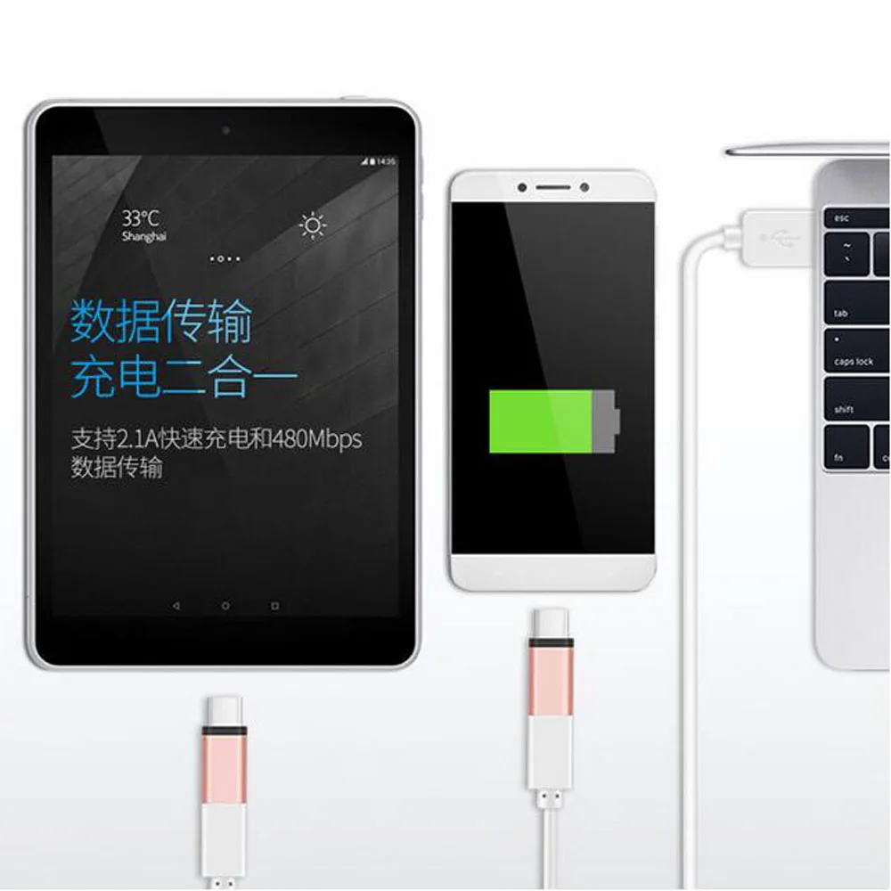 Переходник с Type c на Micro USB кабель для телефона Android зарядное устройство конвертер