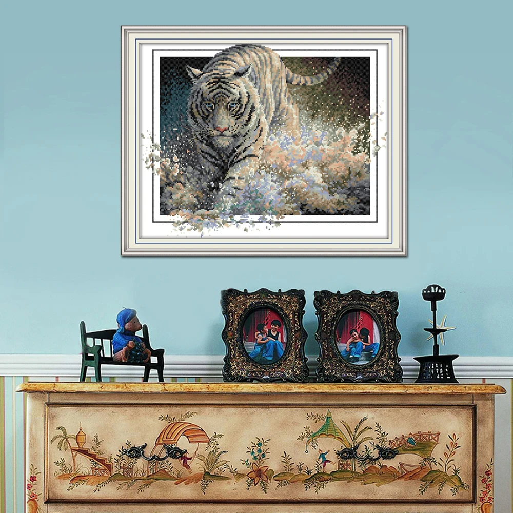 Вышивка крестиком Joy Sunday Tiger DA259 14CT 11CT подсчитанный и отпечатанный домашний декор