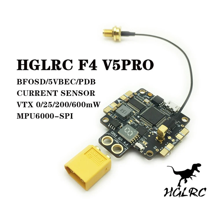 Переключаемый передатчик HGLRC F4 V5PRO 25/200/600 мВт RaceBand встроенный измеритель тока OSD