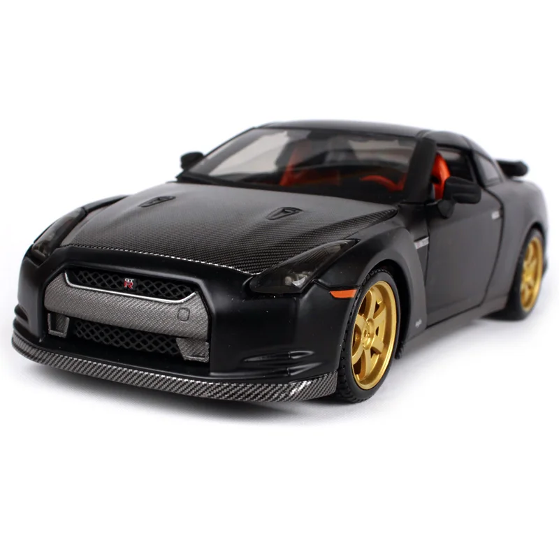 Maisto 1:24 GTR крутой черный автомобиль литье под давлением для Nissan открытая крышка