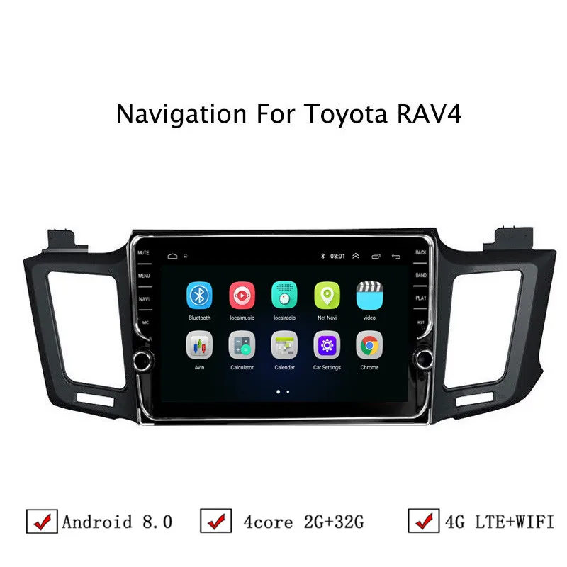 10 1 &quotAndroid 6 0/8 Автомобильная dvd навигационная система для Toyota RAV4 2013 2014 2015 2016 2018