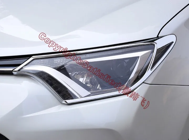 ABS Хромированная накладка на фару для TOYOTA RAV4 2016 2017 | Автомобили и мотоциклы