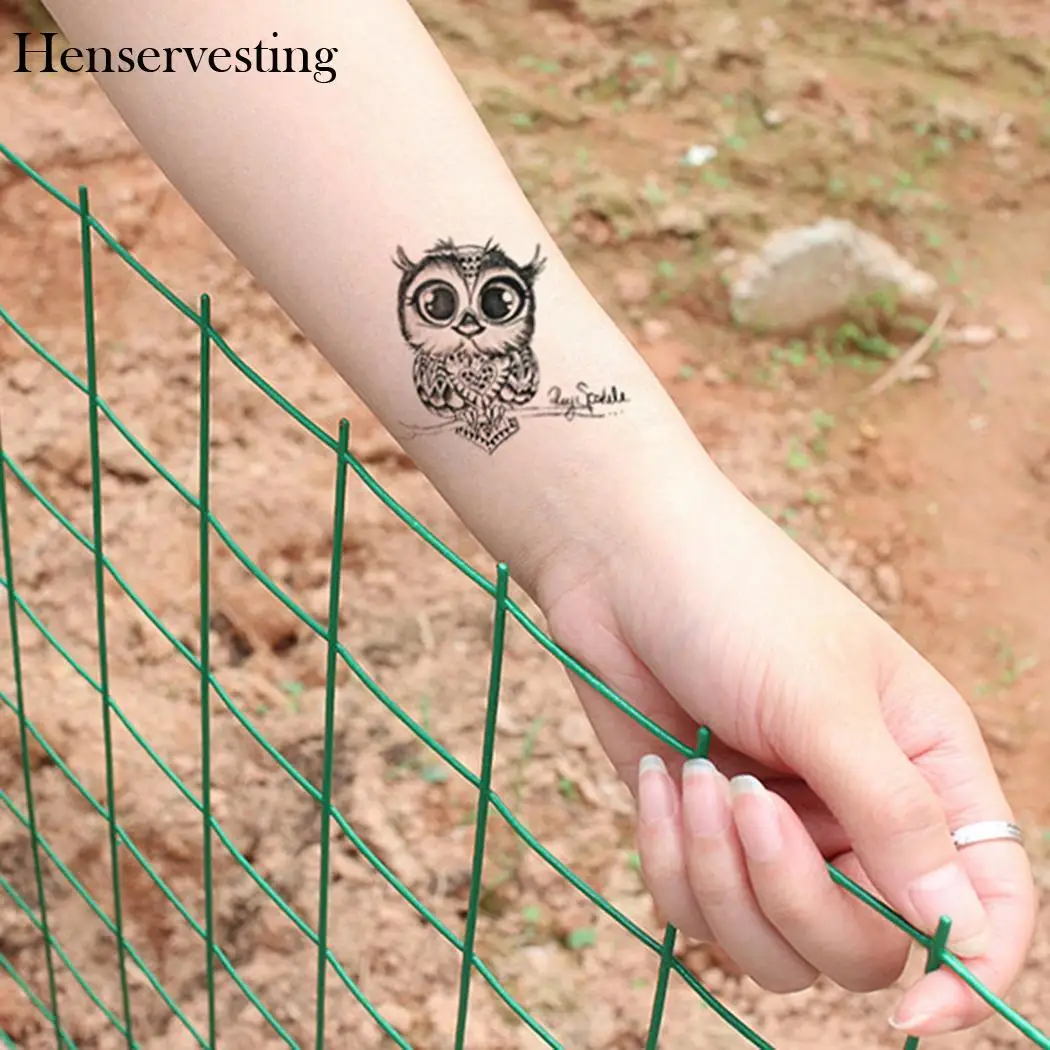 Men Teens Guys New Women Waterproof Owl-shaped Tattoo Stickers for Arms Shoulders Chest | Красота и здоровье