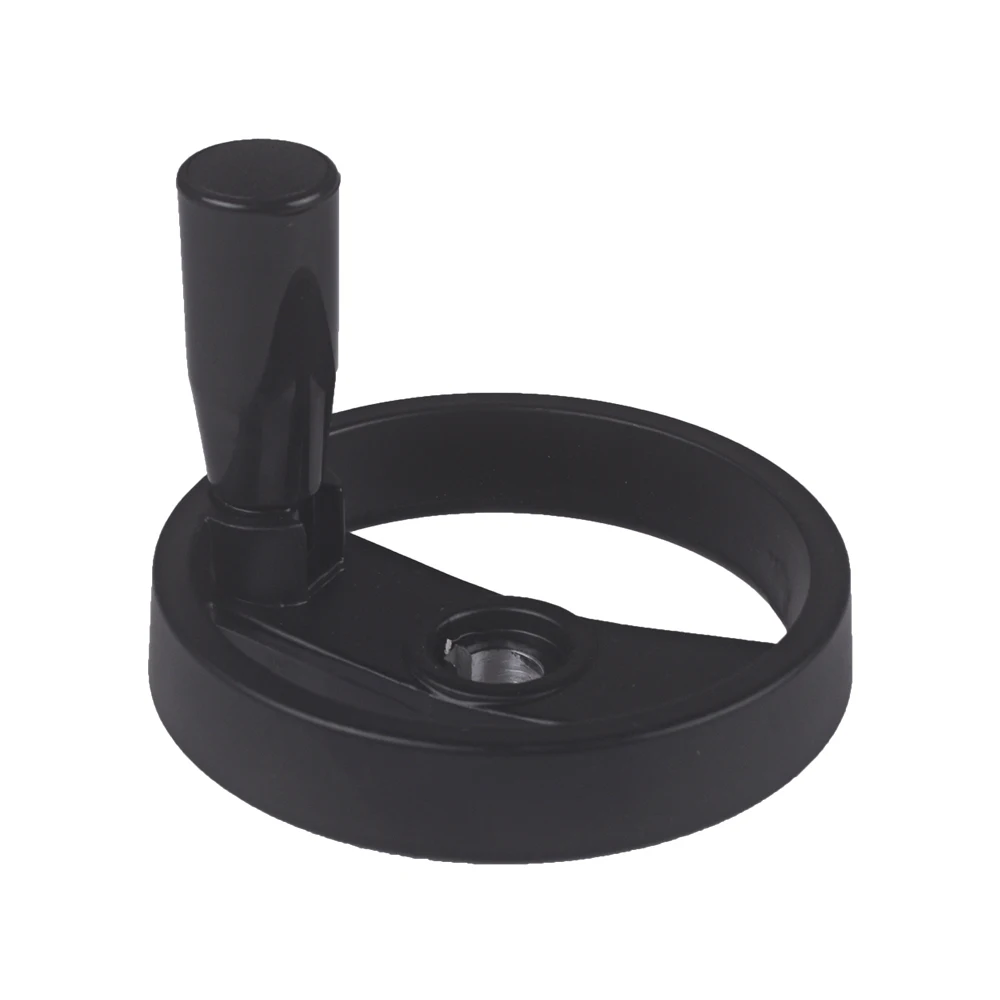 Black 100 x 12mm Solid Milling Machine Folding Handle Inside Ripple Aluminum Hand Wheel | Инструменты