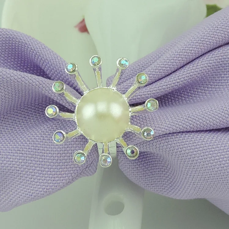 6 шт./лот жемчужное кольцо гостиничный ресторан Пряжка для салфеток модель рот