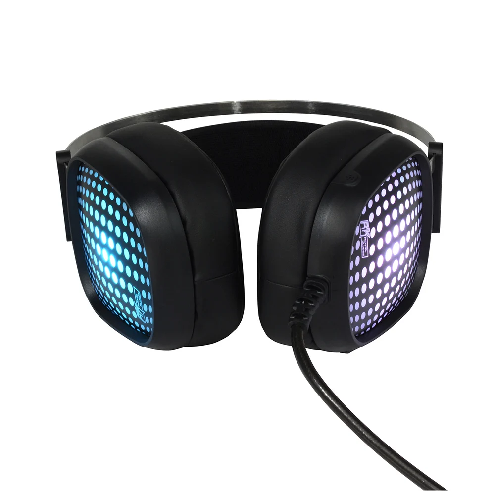 RK Royal kludge T10 3 5 мм проводной Игры наушники 7 Красочные Светодиодный свет Over-Ear Headphones