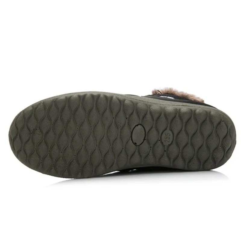 Теплые меховые мужские зимние ботинки обувь на Плоском Каблуке плюшевые