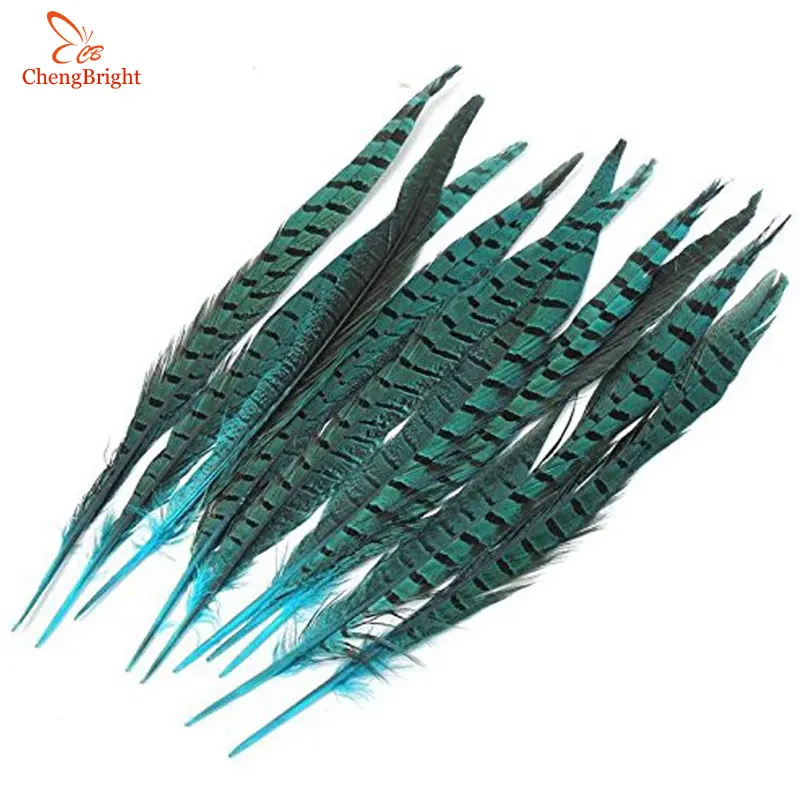 CHENGBRIGHT 50 шт. натуральные перья из хвоста фазана 25-30 см 10-12 дюймов DIY Ювелирные изделия Свадебные украшения перья фазана - Цвет: blue