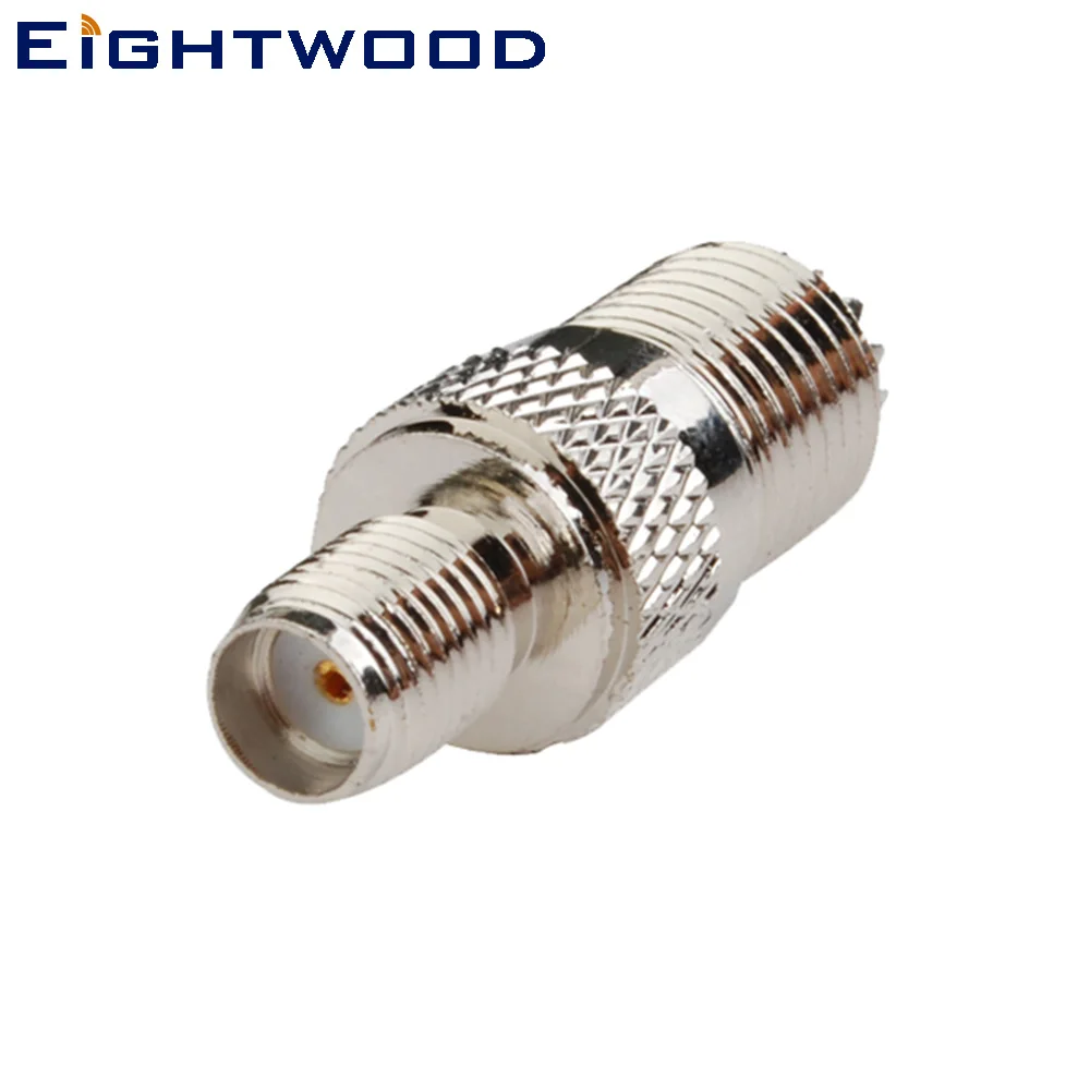 Eightwood 5 шт. Mini-UHF SO-239 к SMA Автомобильная Радио Антенна RF адаптер Mini-UHF SO-239 Jack Female to SMA Jack прямой разъем