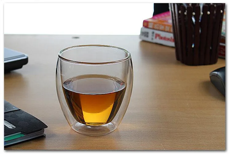 Bodum Эйлин стороны дует двухэтажные Кофе чашки оживальной цветок сосуд жаропрочных Кружки жаропрочных высокая бора кремния