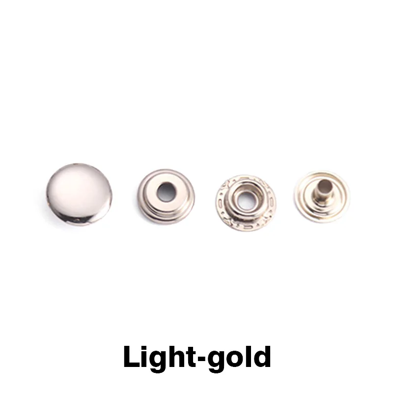 light-gold WUTA 20 компл./упак. латунь кожаный застежки-кнопки для тяжелых условий эксплуатации Poppers кожаный аксессуар для рукоделия пришивания пуговиц 12,5/15 мм 2 размера на выбор - Цвет: light-gold