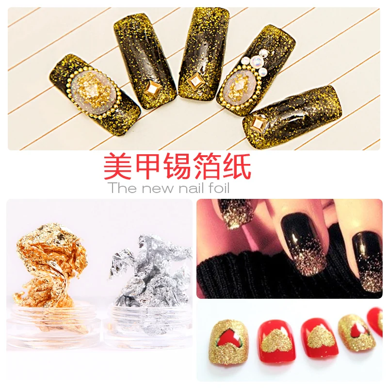 12 Горшков/Искусственная блестящая золотая/серебряная переводная фольга |