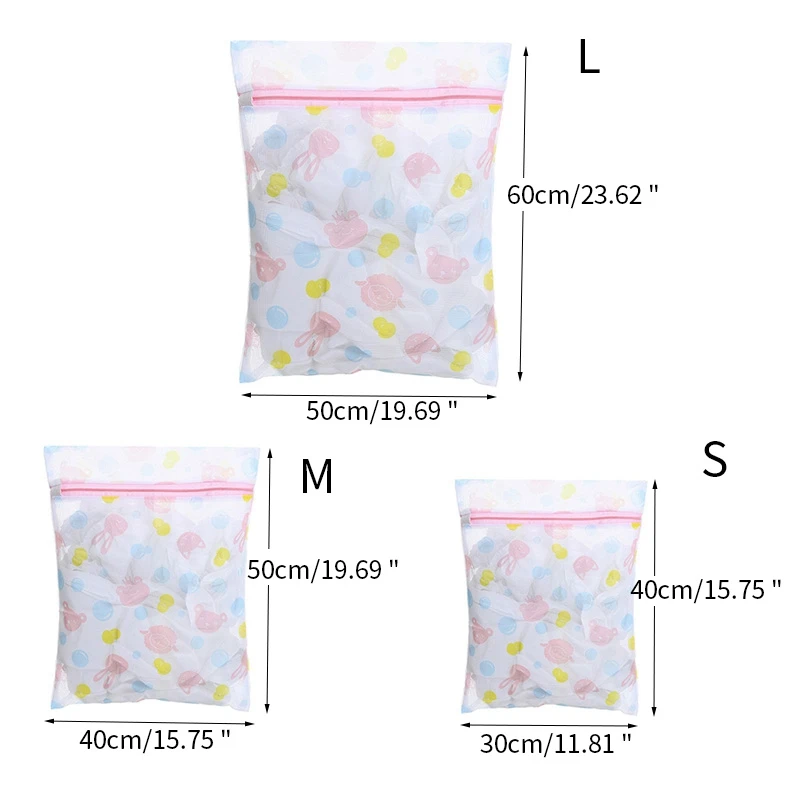1pc Reusable Clothes Washing Machine Laundry Bag with Zipper Bra Underwear Products Bags Home Wash Care |
