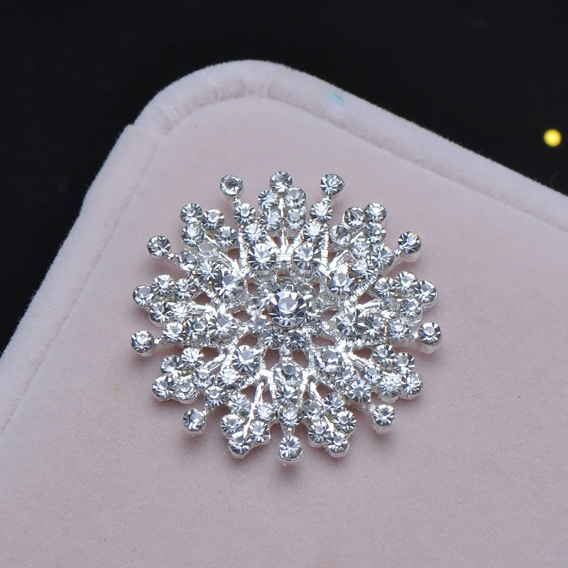 (S0301) 10pcs/lot 30mm diameter rhinestone embellishment silver or light gold plating flat back | Украшения и аксессуары