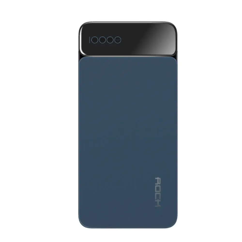 Blue ROCK 10000 мАч Внешний аккумулятор для Xiaomi, портативное Внешнее зарядное устройство, Тип C, быстрое зарядное устройство, внешний аккумулятор с цифровым дисплеем - Цвет: Blue