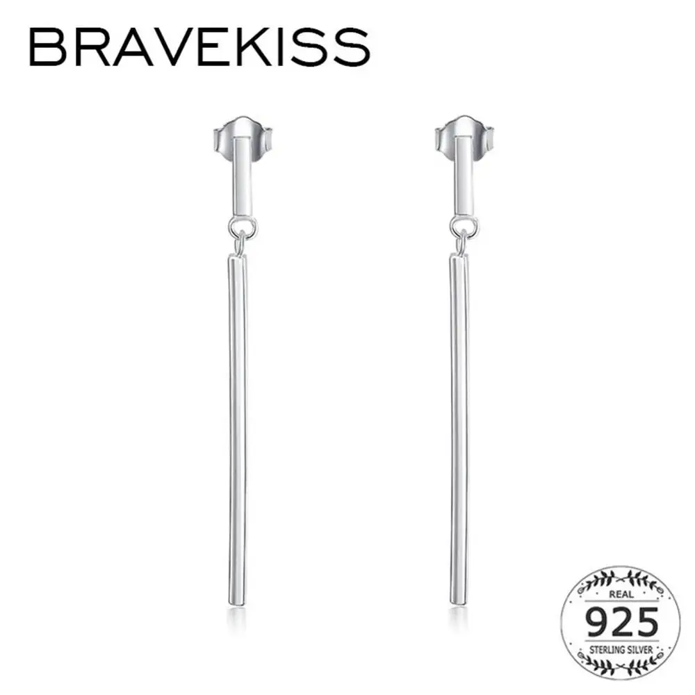 Женские серьги BRAVEKISS простые капли из стерлингового серебра 925 пробы корейские