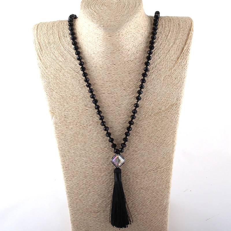 MOODPC модное богемное Ювелирное стекло с длинными узелками и кристаллами