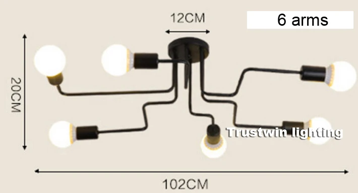 Потолочный светильник в стиле ретро для прихожей столовой ресторана железного