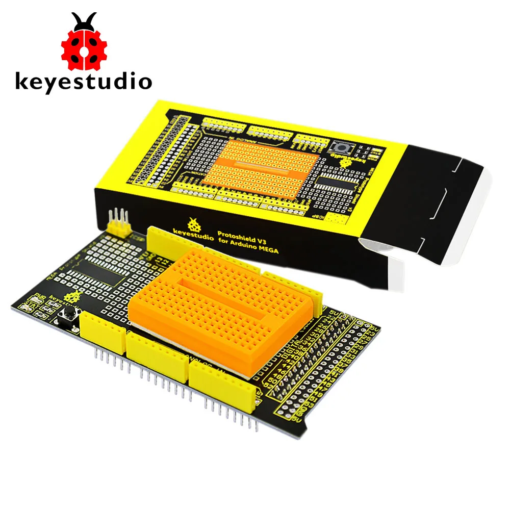 Free shipping !Keyestudio MEGA Protoshield/prototype expansion board V3 for Arduino+breadboard