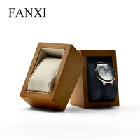 fanxi bangle watch display sand props solid wood beige dark gray with microfiber internal jewelry organizer for shop counter