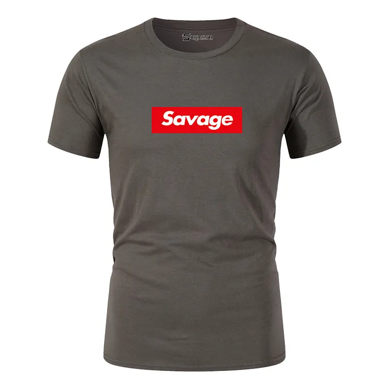 2019 мужские suprem футболки Savage футболка пародия No Heart X Mode Slaughter Gang ATL 100% хлопок с