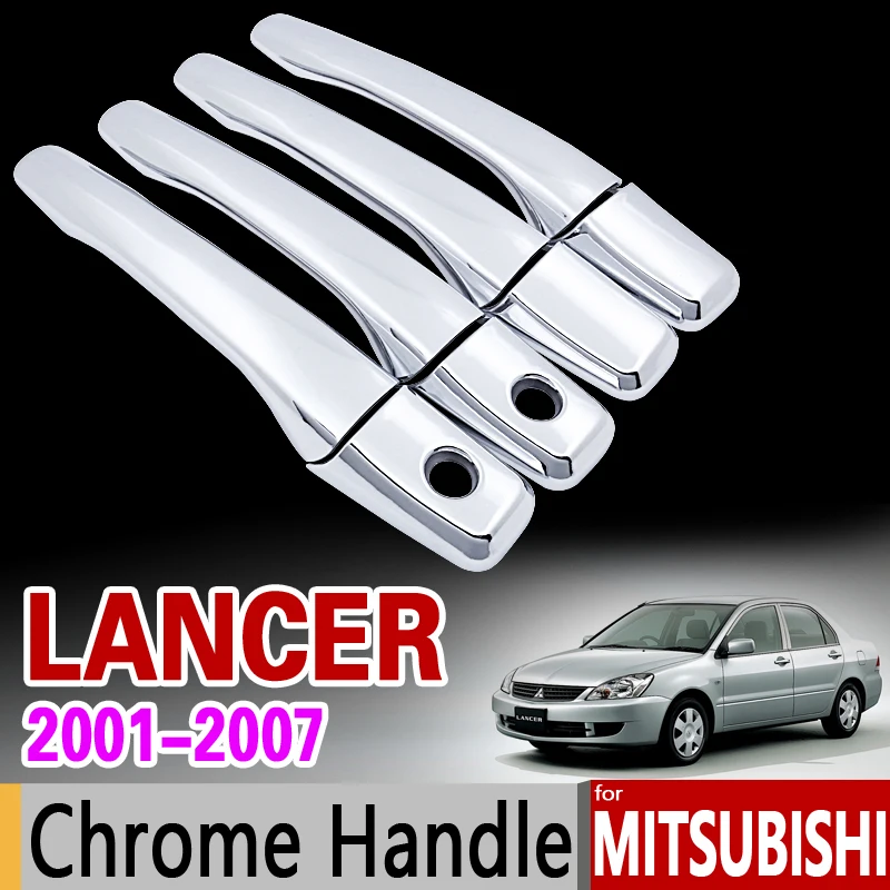Комплект хромированной обшивки ручки двери для Mitsubishi Lancer 2001 2003 2004 2005 2006 2007 EVO 7 8 9 VII