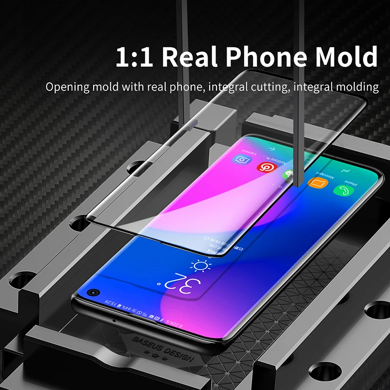 Baseus 2 шт 0,15 мм закаленное стекло для samsung Galaxy S10 S10 Plus Защитная пленка для экрана полностью изогнутое закаленное стекло
