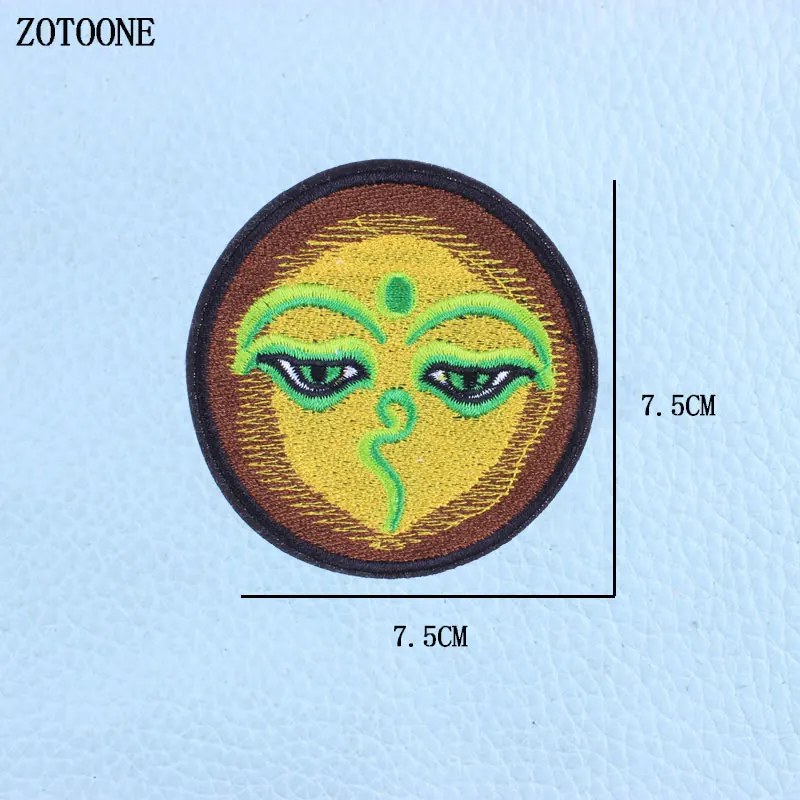 ZOTOONE 1 шт. круглые вышитые патчи для утюга нашивки одежды DIY лес Готический Кот