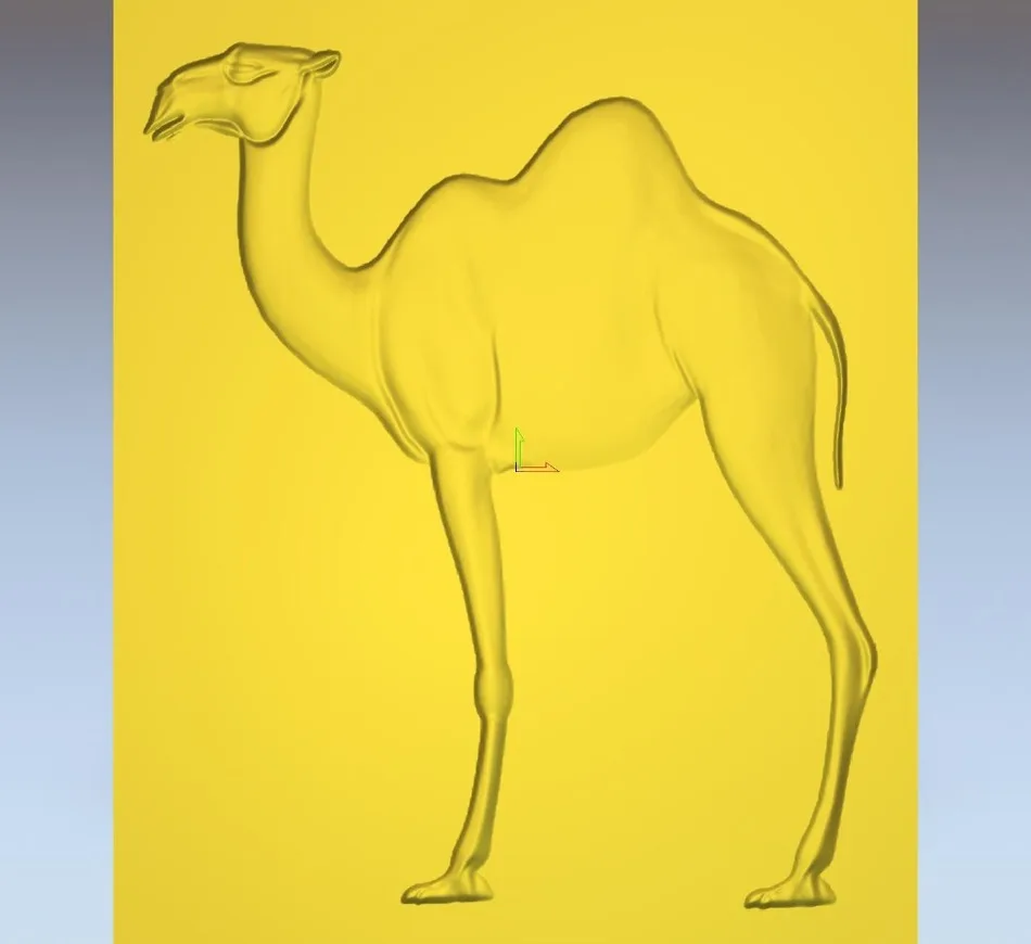 

3d model relief for cnc in STL file format Camel_1