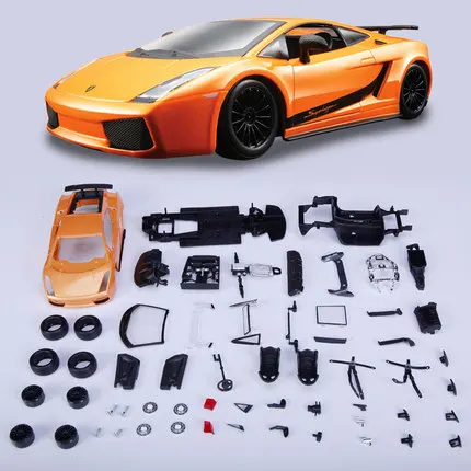 DIY сборные автомобили Gallardo сплав модель автомобиля 1:24 LP670-4 Коллекция спортивных автомобилей модель цветная коробка игрушки подарок - Цвет: Gallardo