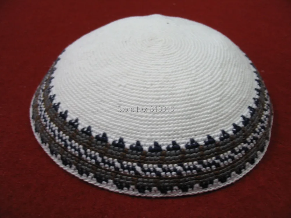 Высокое качество ручной вязки YARMULKE KIPPAH большой размер 3 штуки в партии |